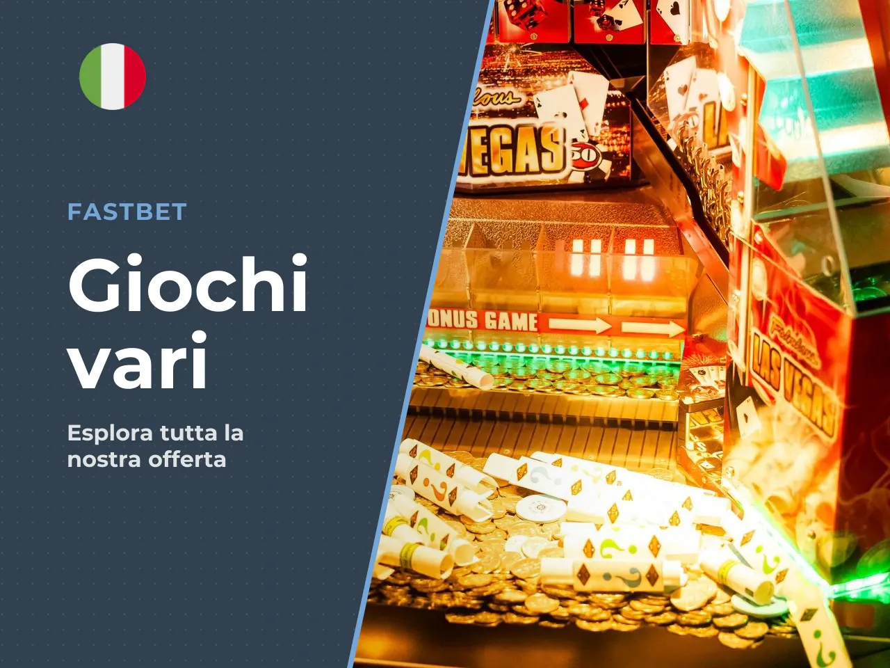 Slot, live casino e altre aree di gioco disponibili