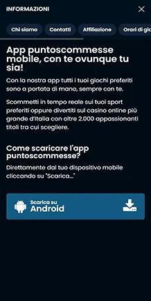 puntoscommesse esperienza di casino mobile
